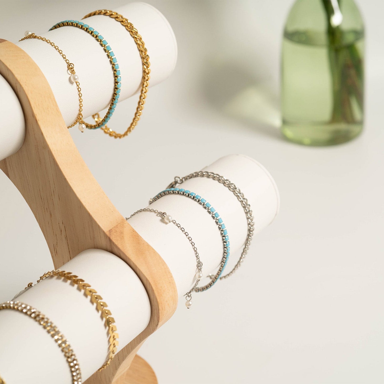 18K Gold PVD Stainless Steel Pearl Anklet / BRJ1031、mySite、dreamappss