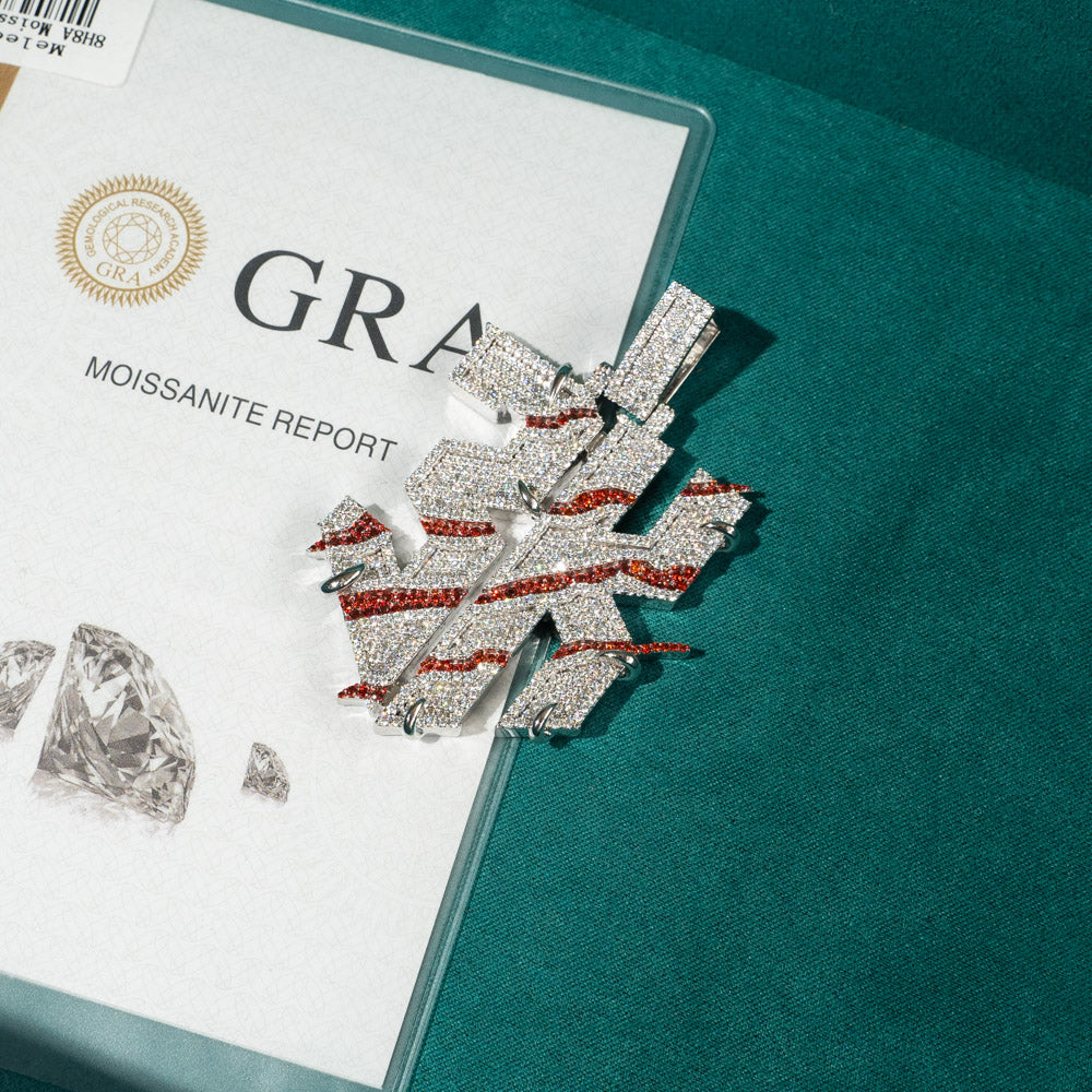 3K Custom Moissanite Pendant 14K Gold、mySite、hinf8tx79