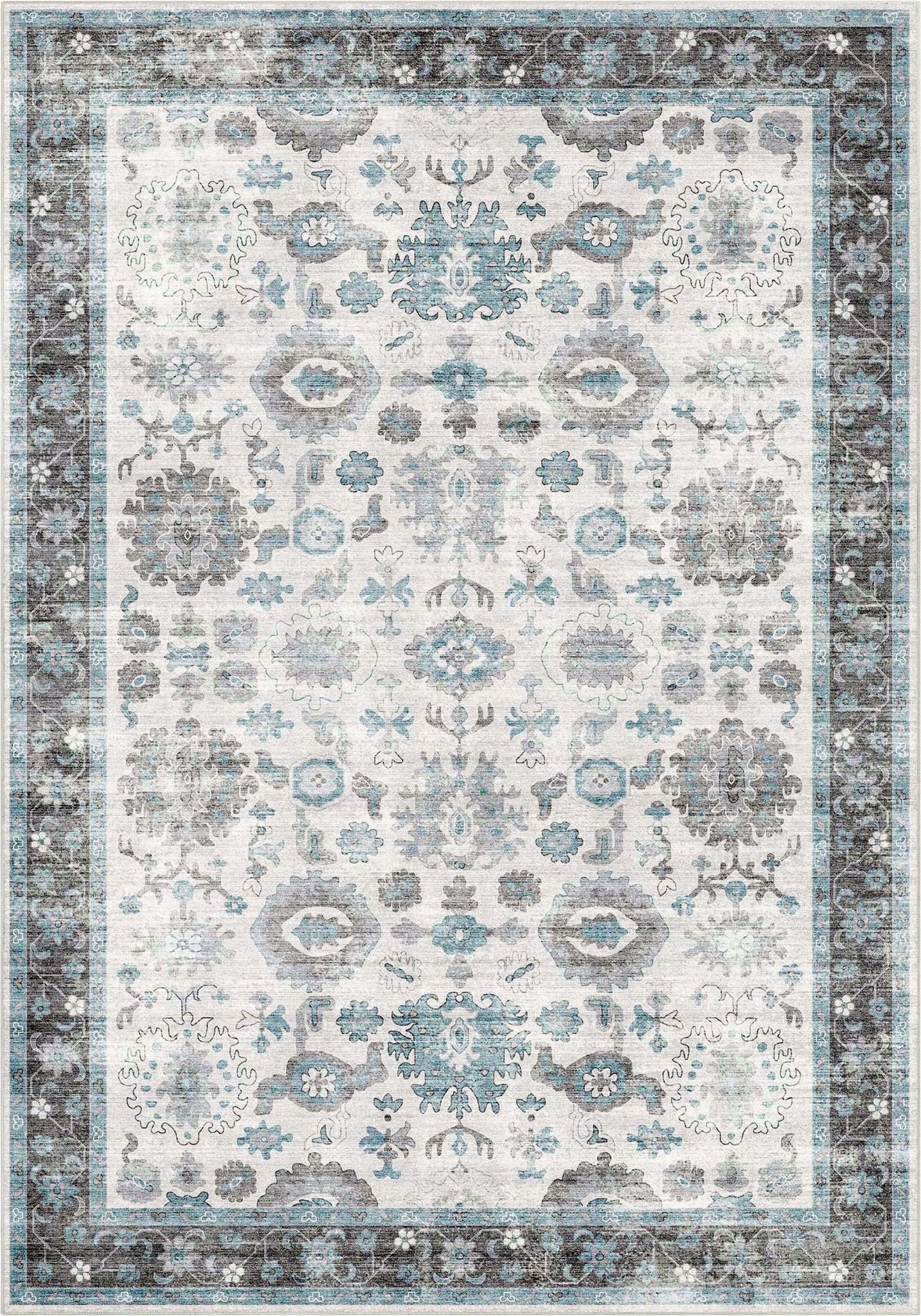 Elle Basics Gala Oriental Easy-Clean Washable Rug by Well Woven - Durable, Non-Slip, Low-Profile Design for Home Comfort、mySite、gigharbornorthrealestate