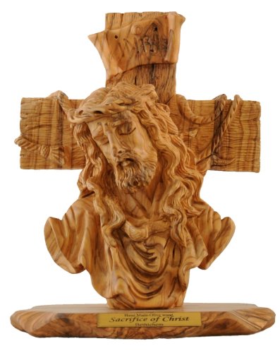 Holy Land Market Sacrifice of Christ Our Lord - Olive Wood Statue - Museum Quality (23x18cm or 9.3 inches high)、mySite、topwebapps
