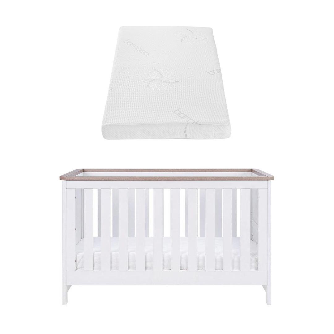  Tutti Bambini Verona Cot Bed - White/Oak、mySite、merchandisen