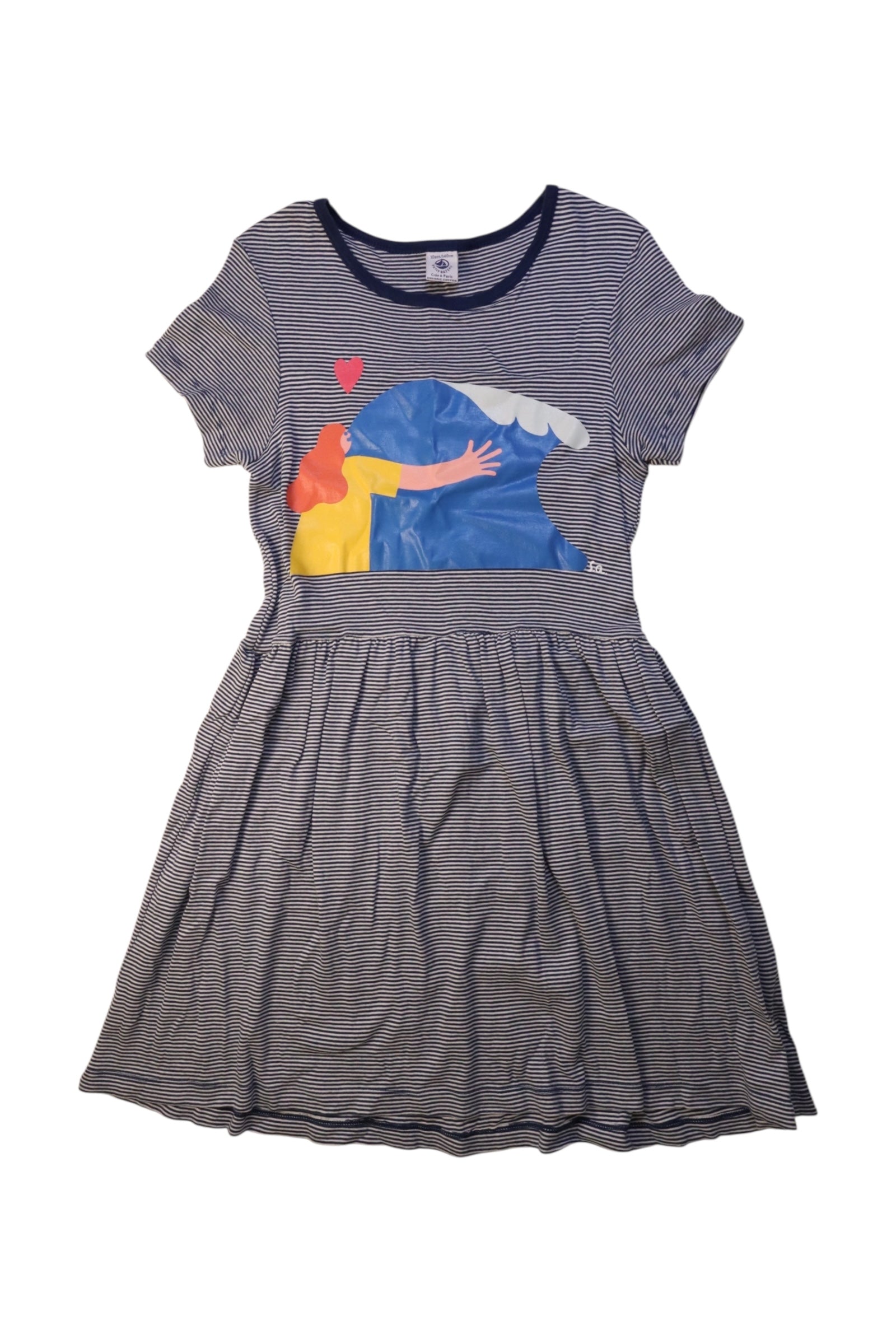 Petit Bateau Short Sleeve Graphic Dress - Size 10Y、mySite、g9winljtr