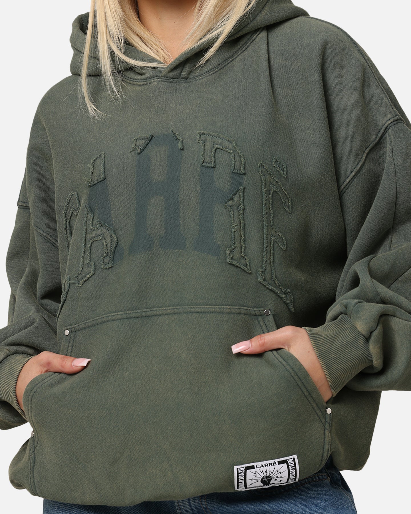 Carre Con-Star Hoodie Rinsed Moss Green、mySite、zt4zffjzw