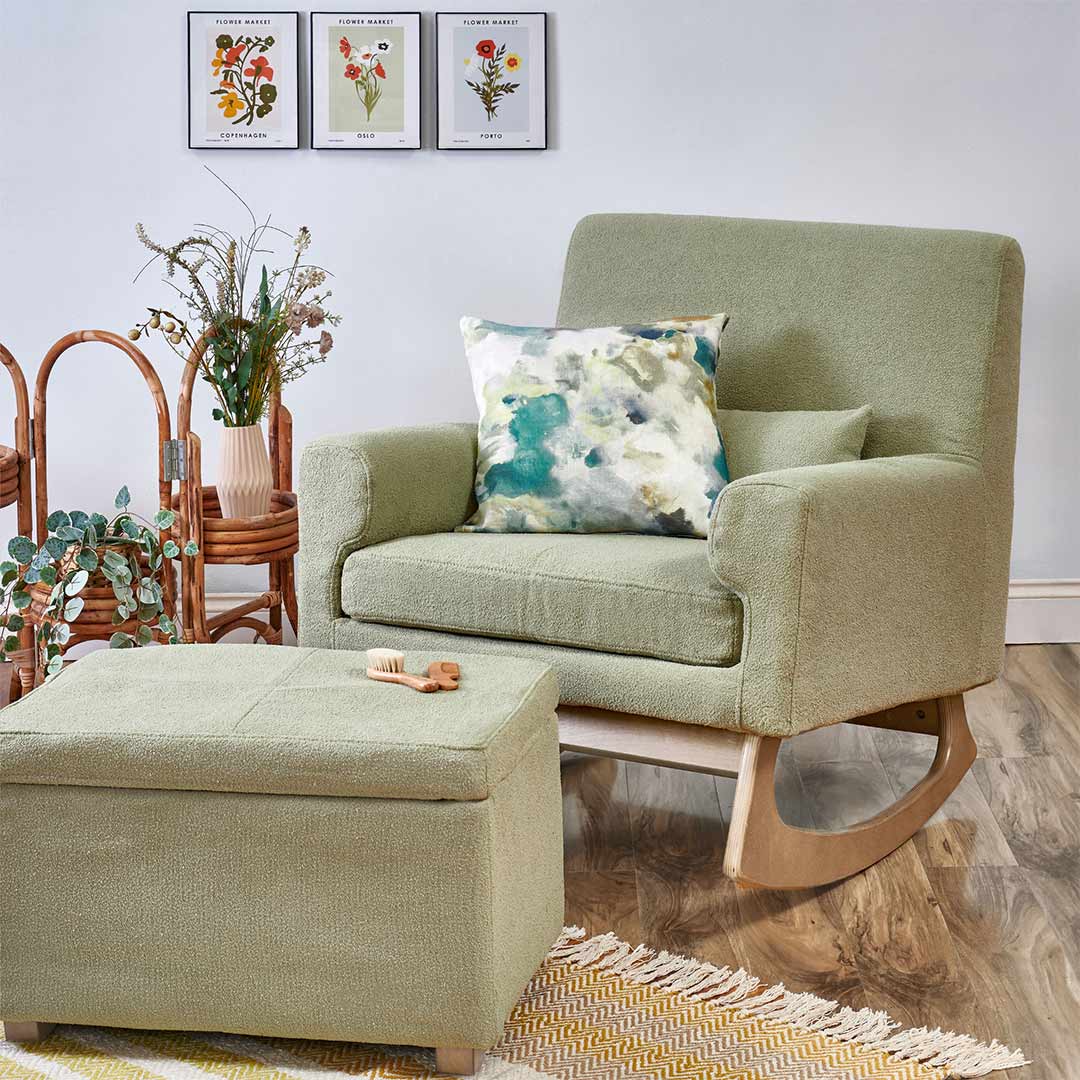  Gaia Baby Serena Rocking/Feeding Chair - Sage/Oak、mySite、merchandisen