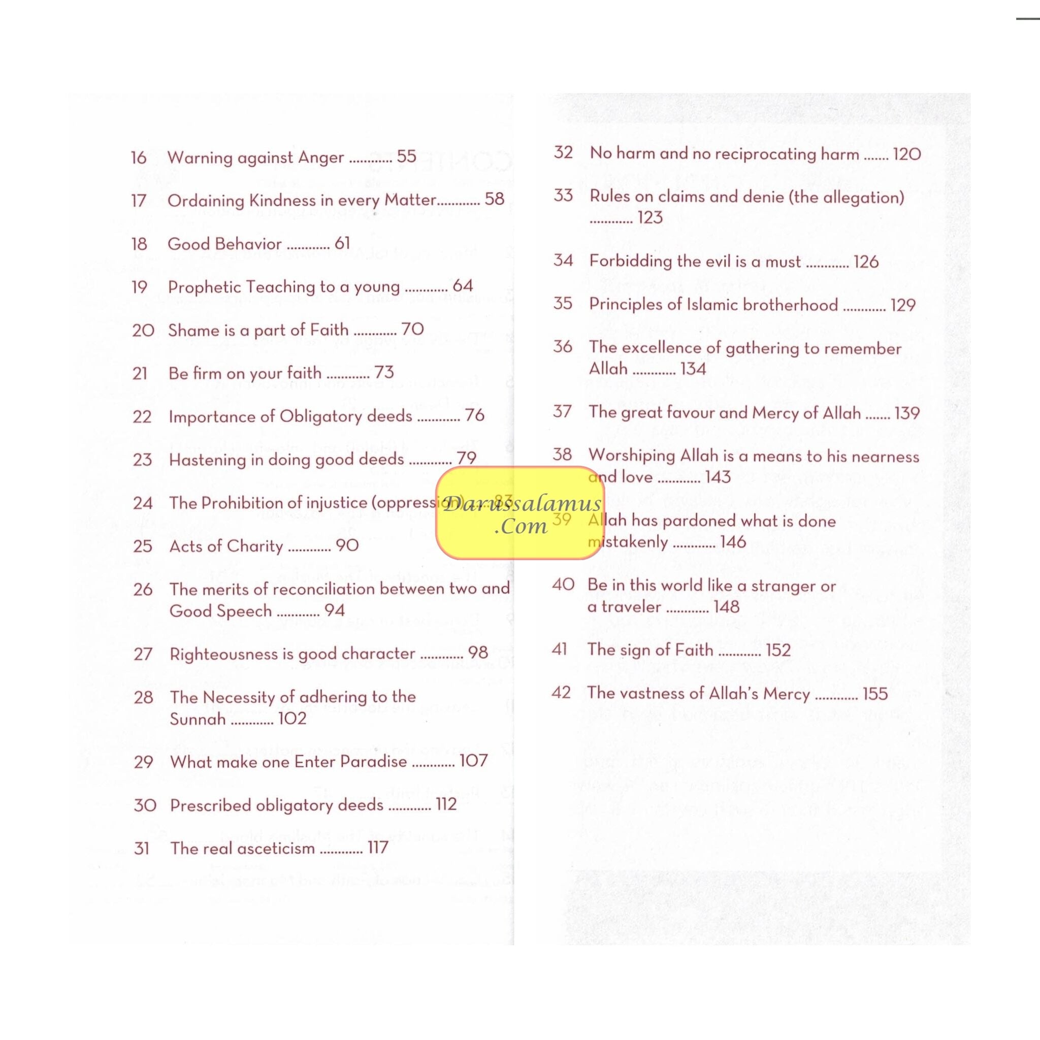 An Nawawi's 40 Hadith Arabic Text-Translation-Summarized Lesion、mySite、topwebapps