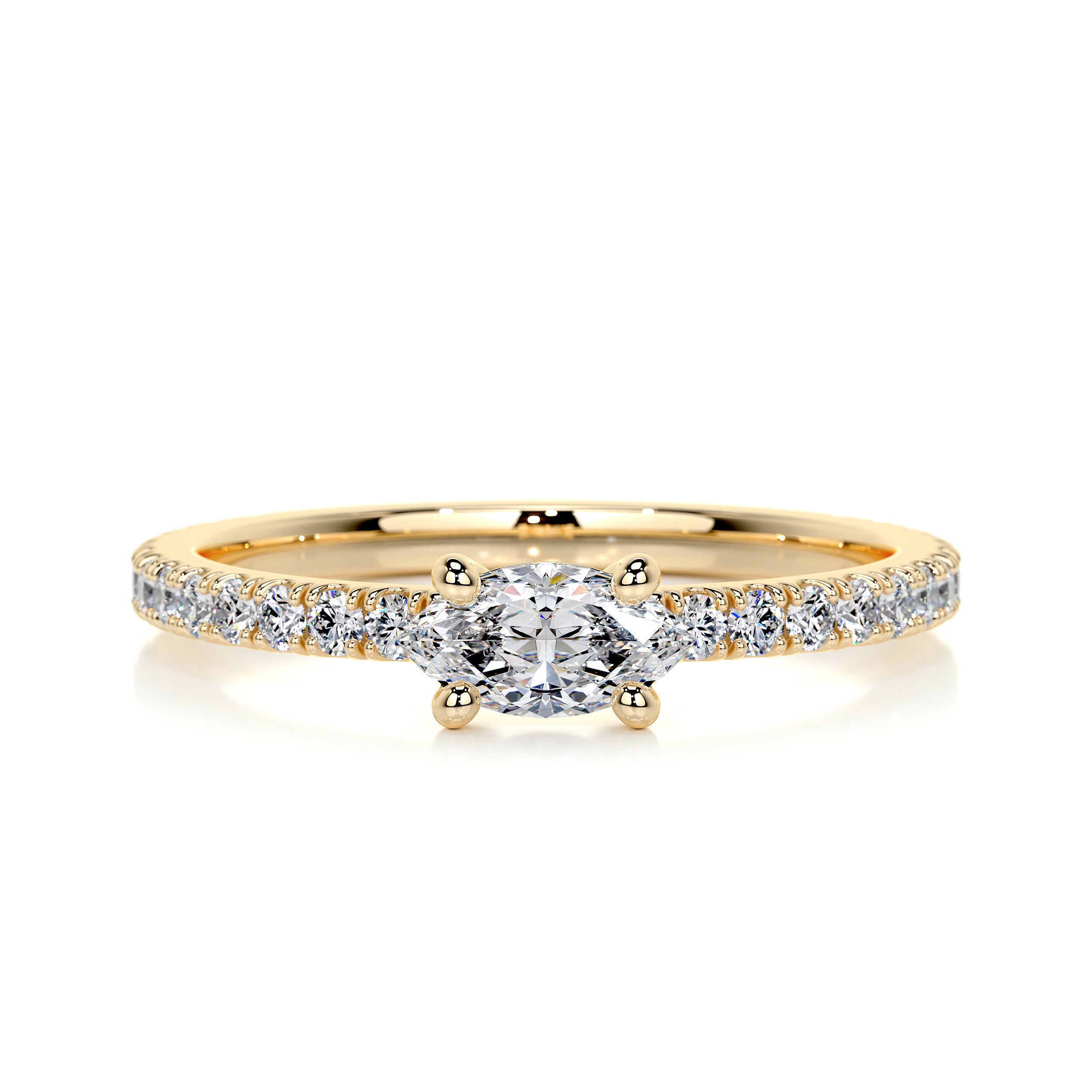 Chloe Marquise Stacking Ring (0.60 Carat) -18K Yellow Gold、mySite、hinf8tx79