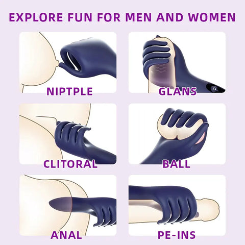 PulseGrip LCD Finger-Form Vibrator for Men & Couples