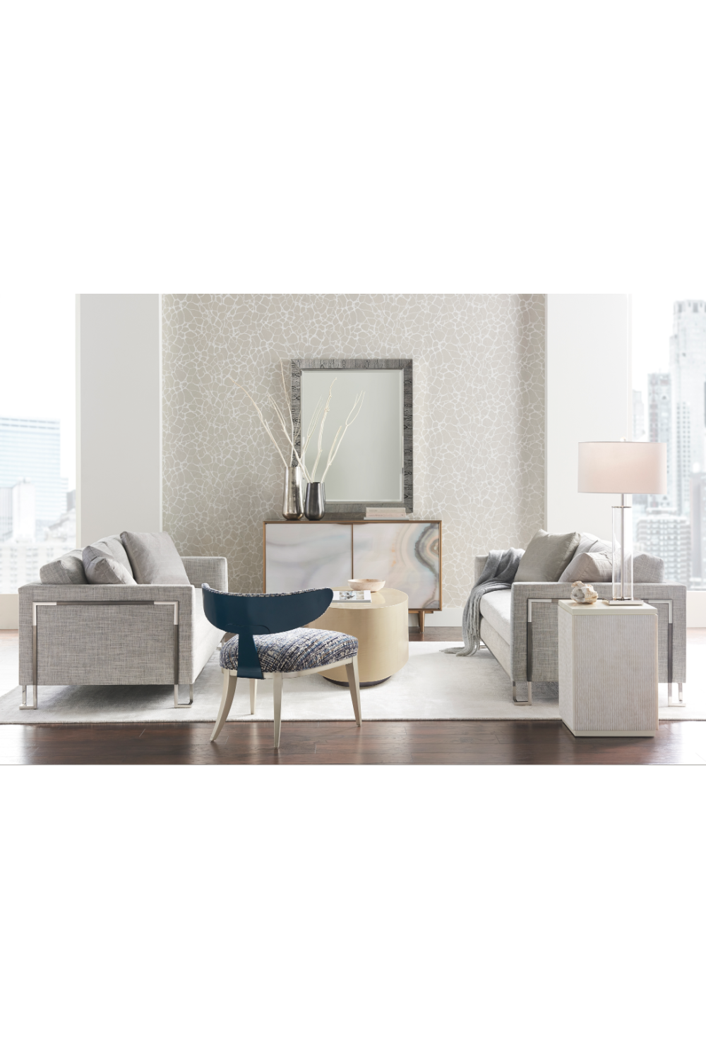 Metallic Leaf Coffee Table | Caracole Come Oval Here、mySite、neckold