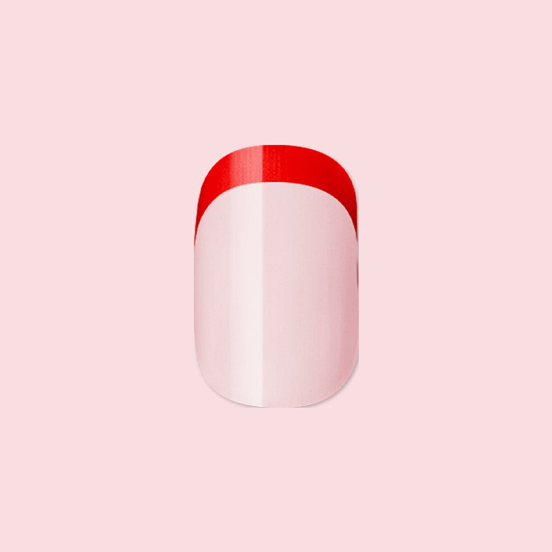 Tonal Valentine French | Extra Short | Squoval - Tab Press-On、mySite、solidvoid