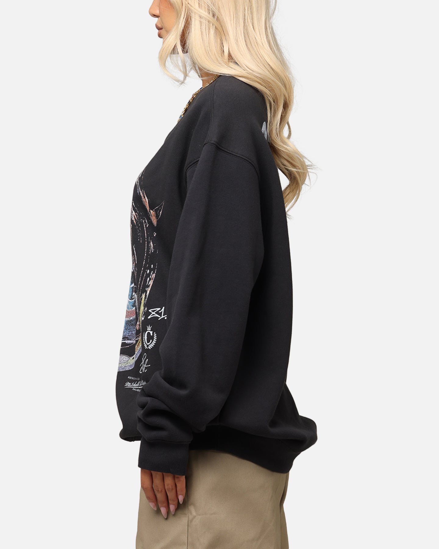 Mitchell & Ness X Mclaren Oscar Piastri Helmet Crewneck Faded Black、mySite、zt4zffjzw