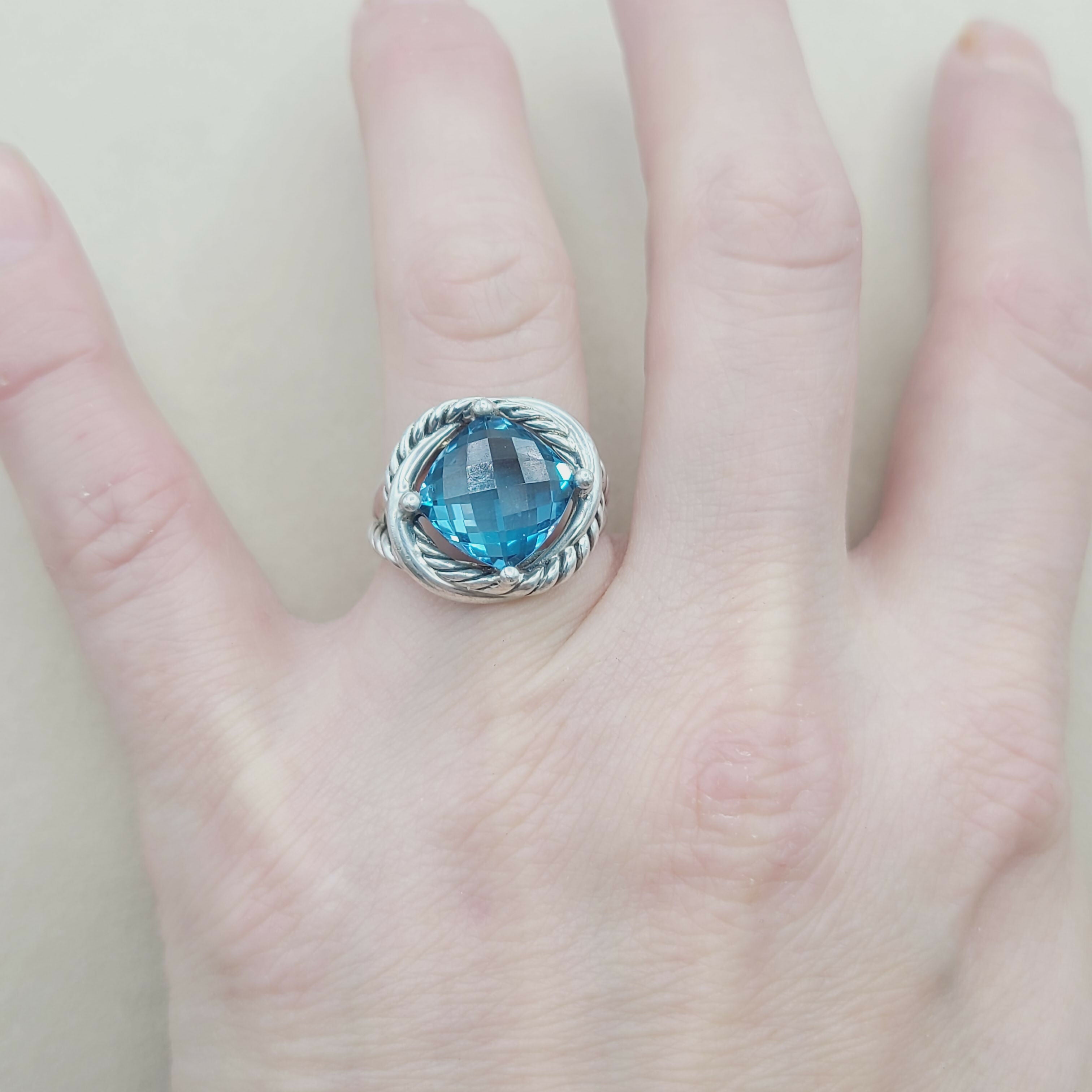 David Yurman Infinity Ring 11mm Blue Topaz、mySite、hinf8tx79