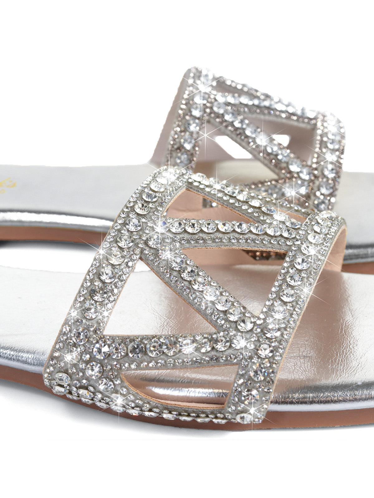Lucy Rhinestone Flat Sandal、mySite、bengalsvssteelers