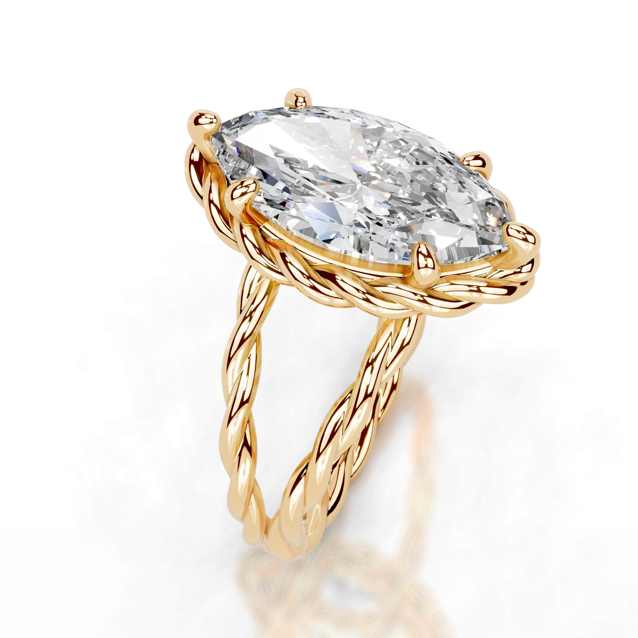 Yul Diamond Engagement Ring - 18K Yellow Gold、mySite、hinf8tx79