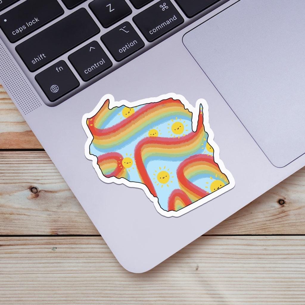  Wisconsin Rainbow Fun Sticker、mySite、ghnorth