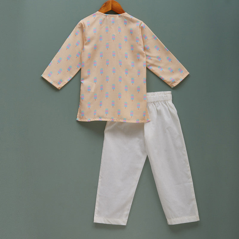 Cotton Pyjama Set For Kids | Printed | Off-White、mySite、camillekostekn