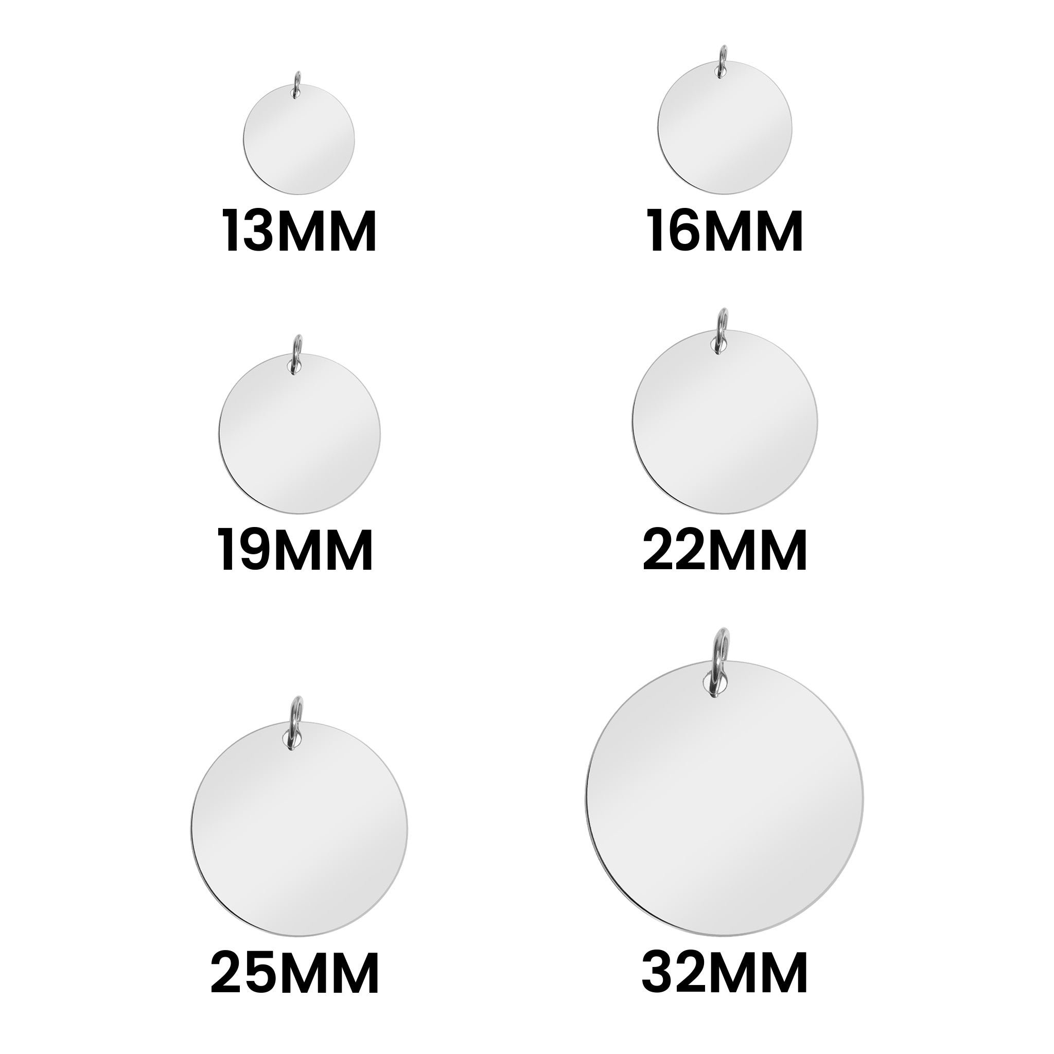 Stainless Steel Blank Circle Pendant / SBB0013、mySite、dreamappss
