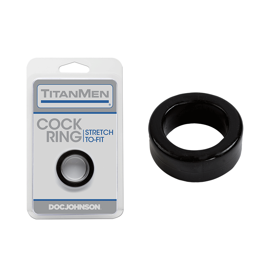Titanmen Thick Stretch-to-Fit Cock Ring by Doc Johnson、mySite、bottomscart