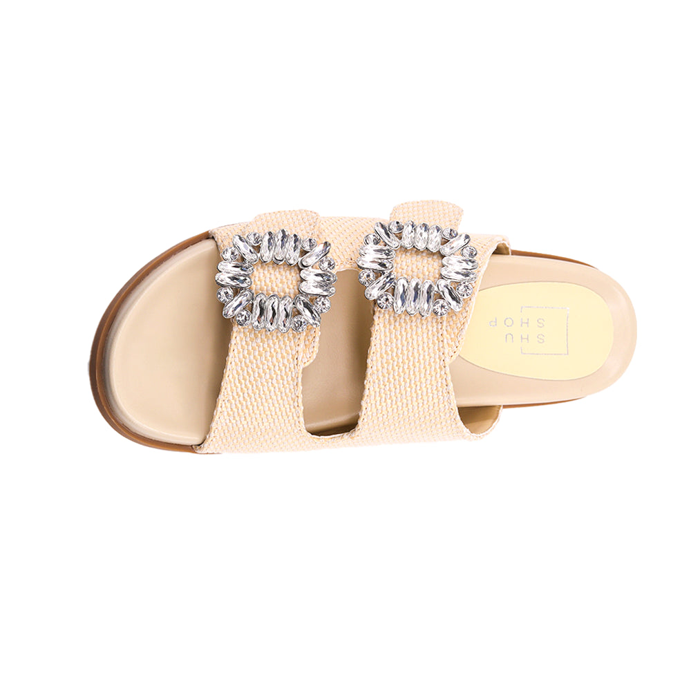 Bridget Rhinestone Slide Sandals、mySite、gtrtttuynbv