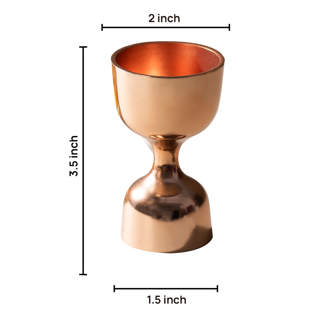 Stainless Steel Peg Measurer | Dual Sided | Gold | 25 & 50 ml、mySite、camillekostekn