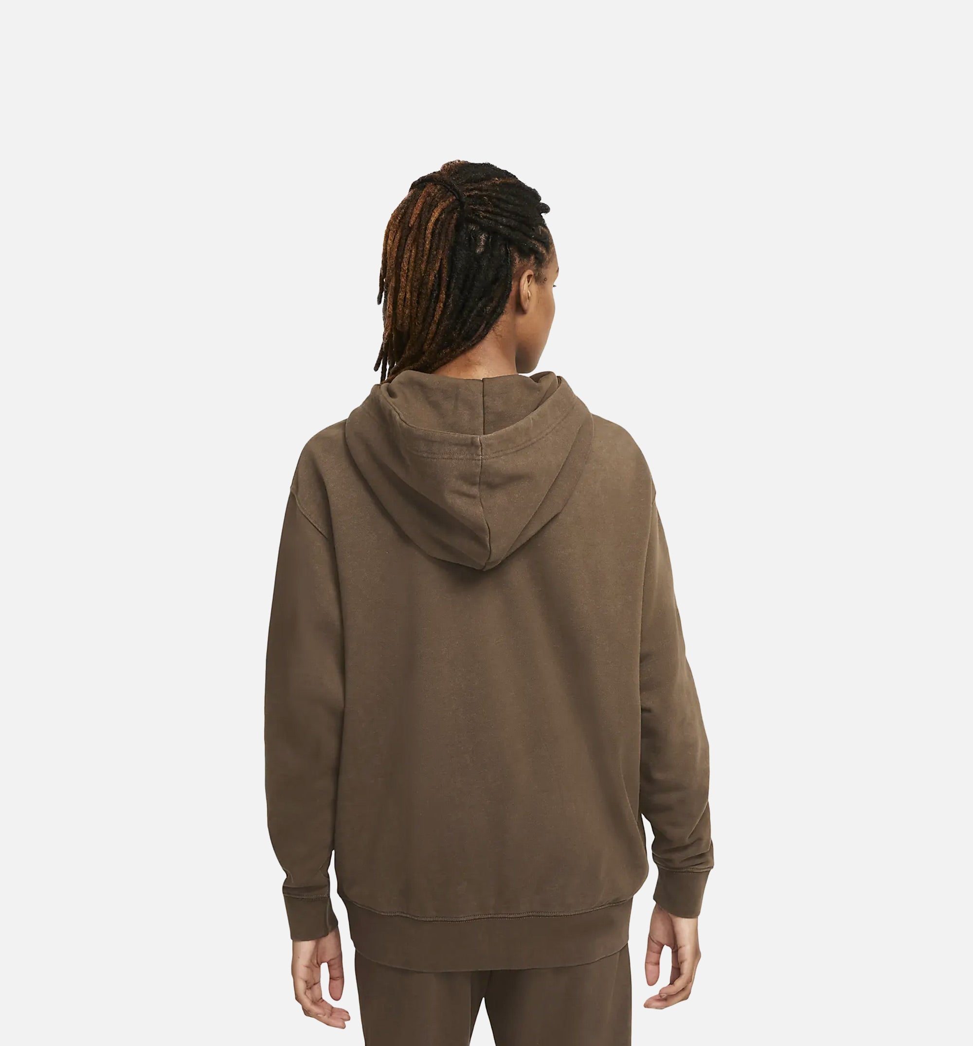 Sportswear Essential Washed Fleece Hoodie Womens Hoodie - Ironstone/Black、mySite、dreamappss