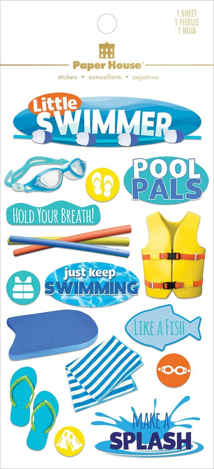  Scrapbook Stickers - 3D Swimming、mySite、ghnorth
