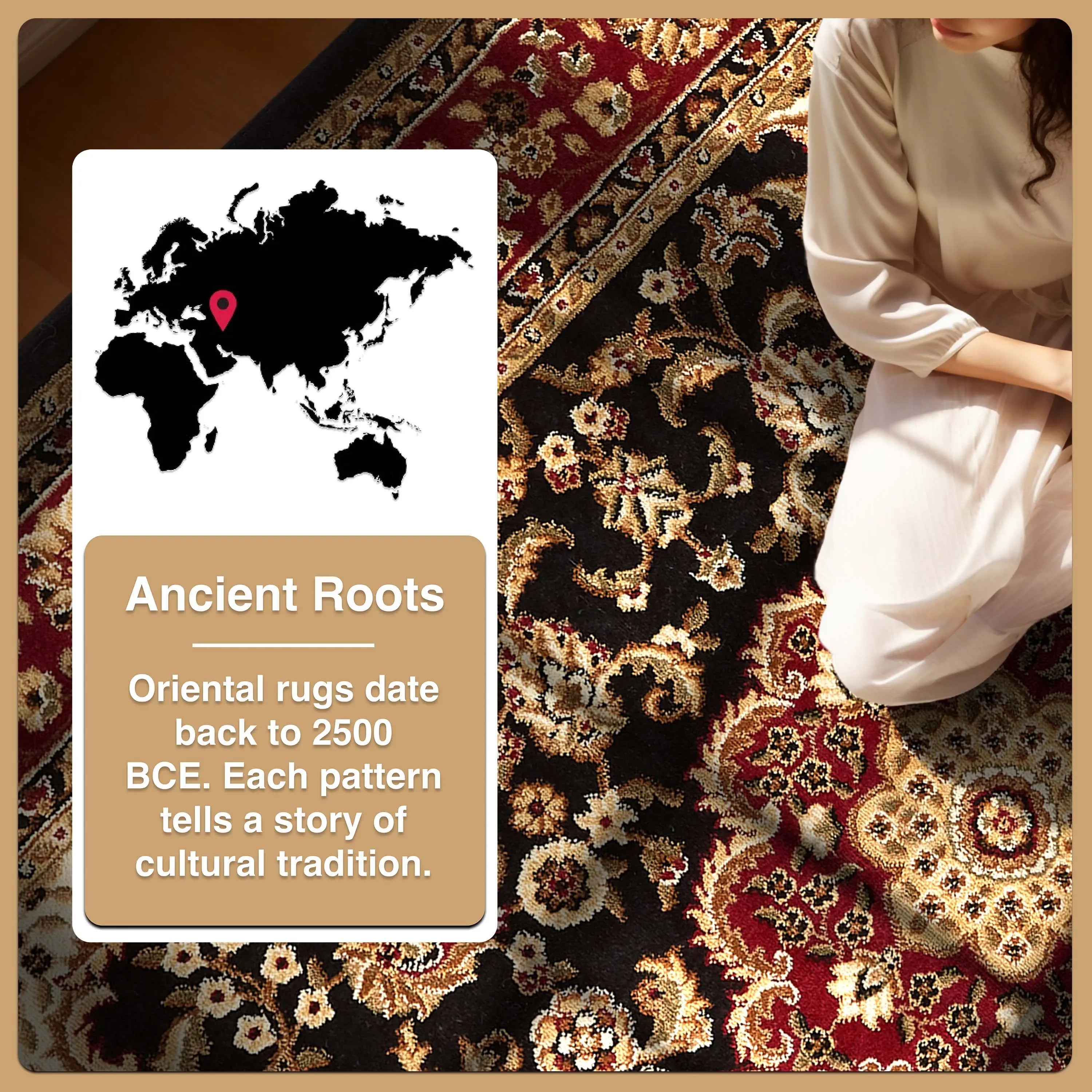 Medallion Kashan Black Traditional Rug、mySite、gigharbornorthrealestate