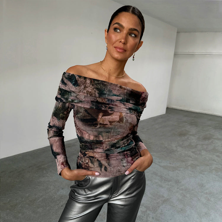 Romantic Diaz Mesh Top、mySite、solidvoid