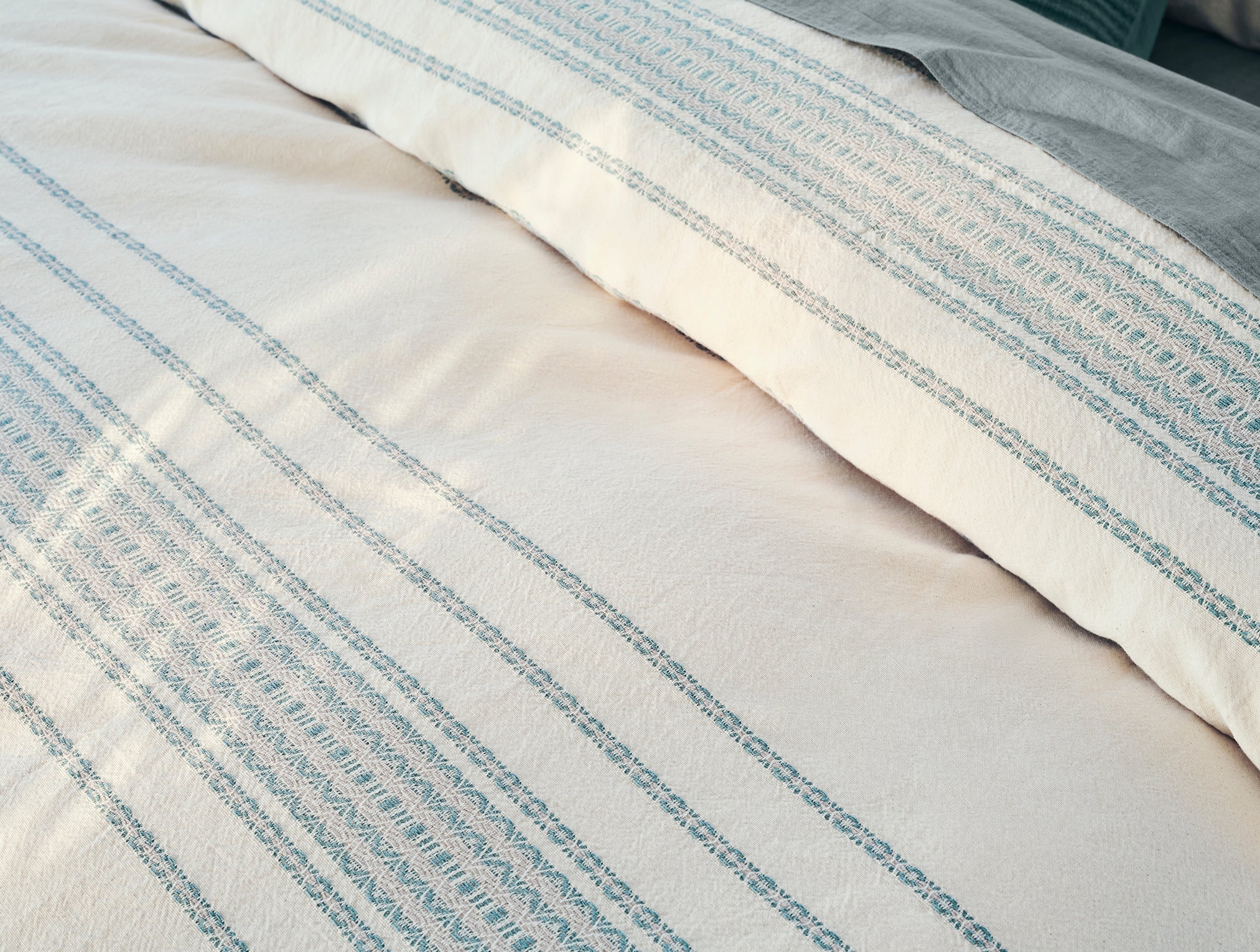  Rippled Stripe Organic Duvet Set、mySite、sugarbowlscore
