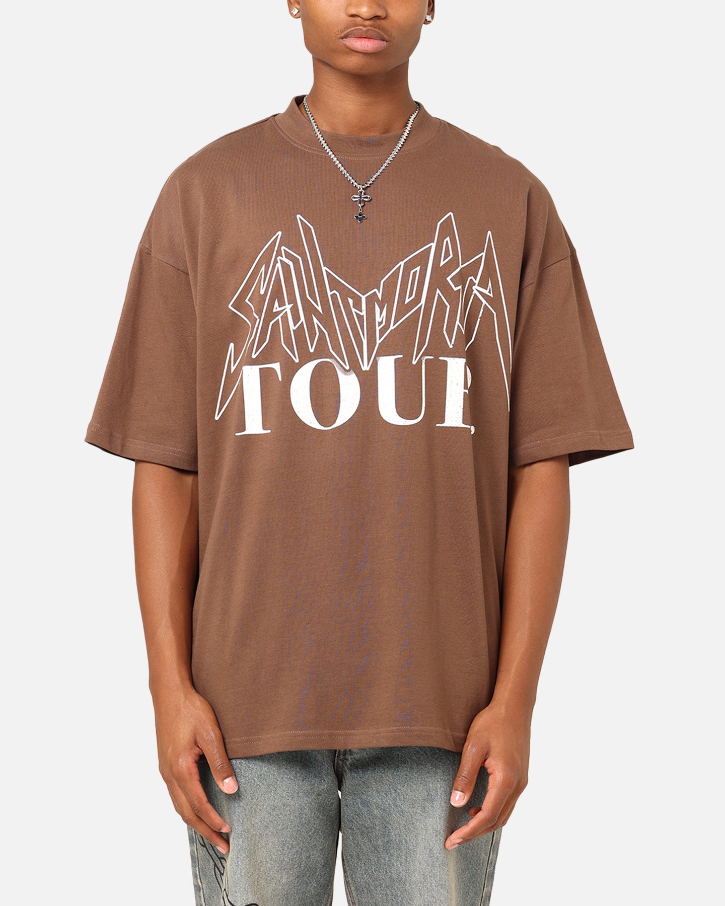 Saint Morta Tour Mock T-Shirt Brown、mySite、zt4zffjzw