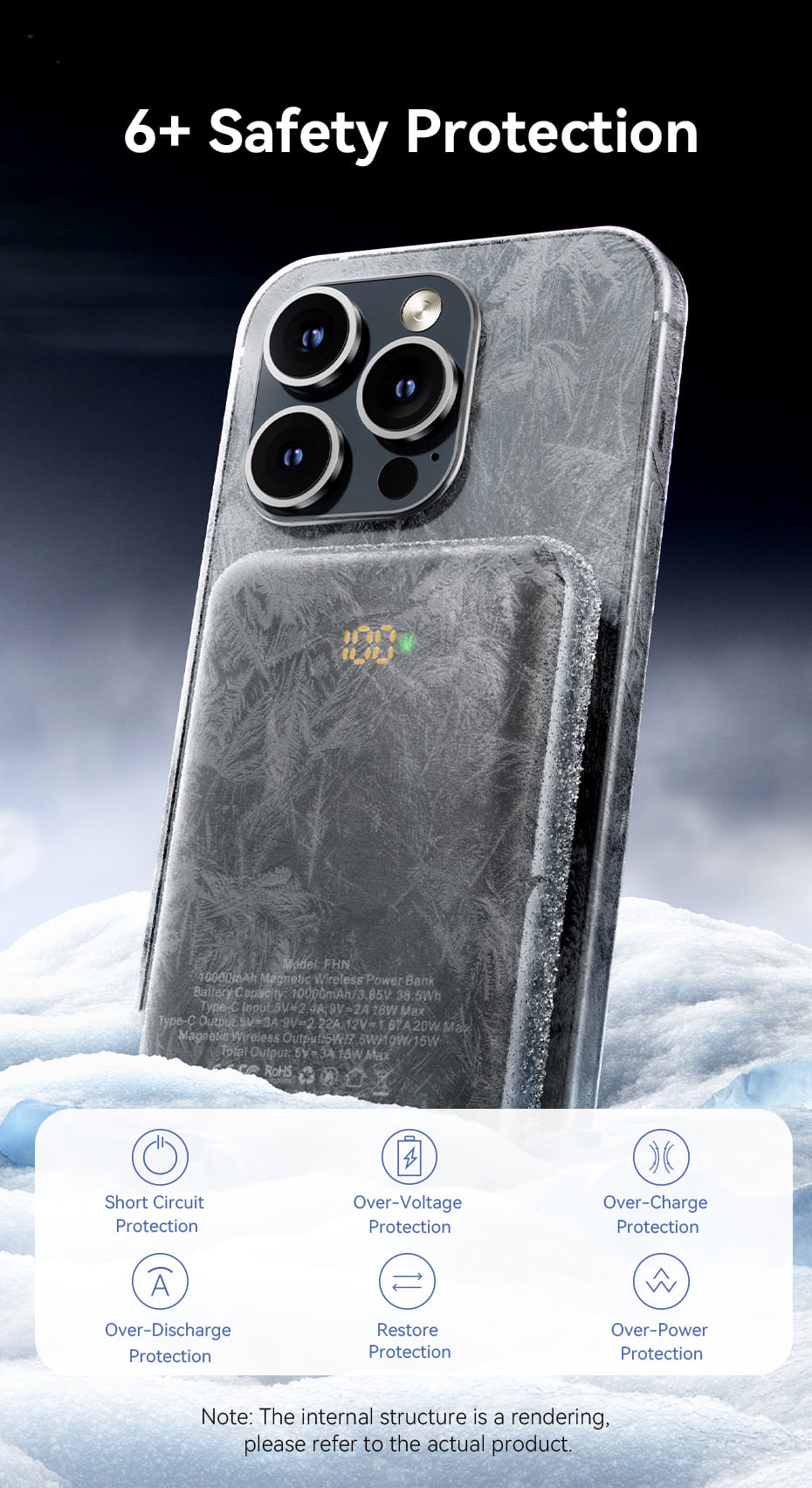 10000mAh Magnetic Wireless Power Bank