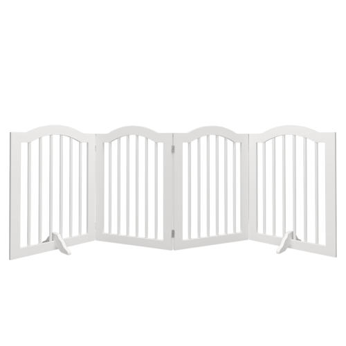 29.5-45.3" Wide Baby Gate for Stairs, Dog Gate Indoor for Doorways, No Drilling Pressure Mounted Pet Gates for Kids, Easy Walk Through Safety Gate, White、、casual