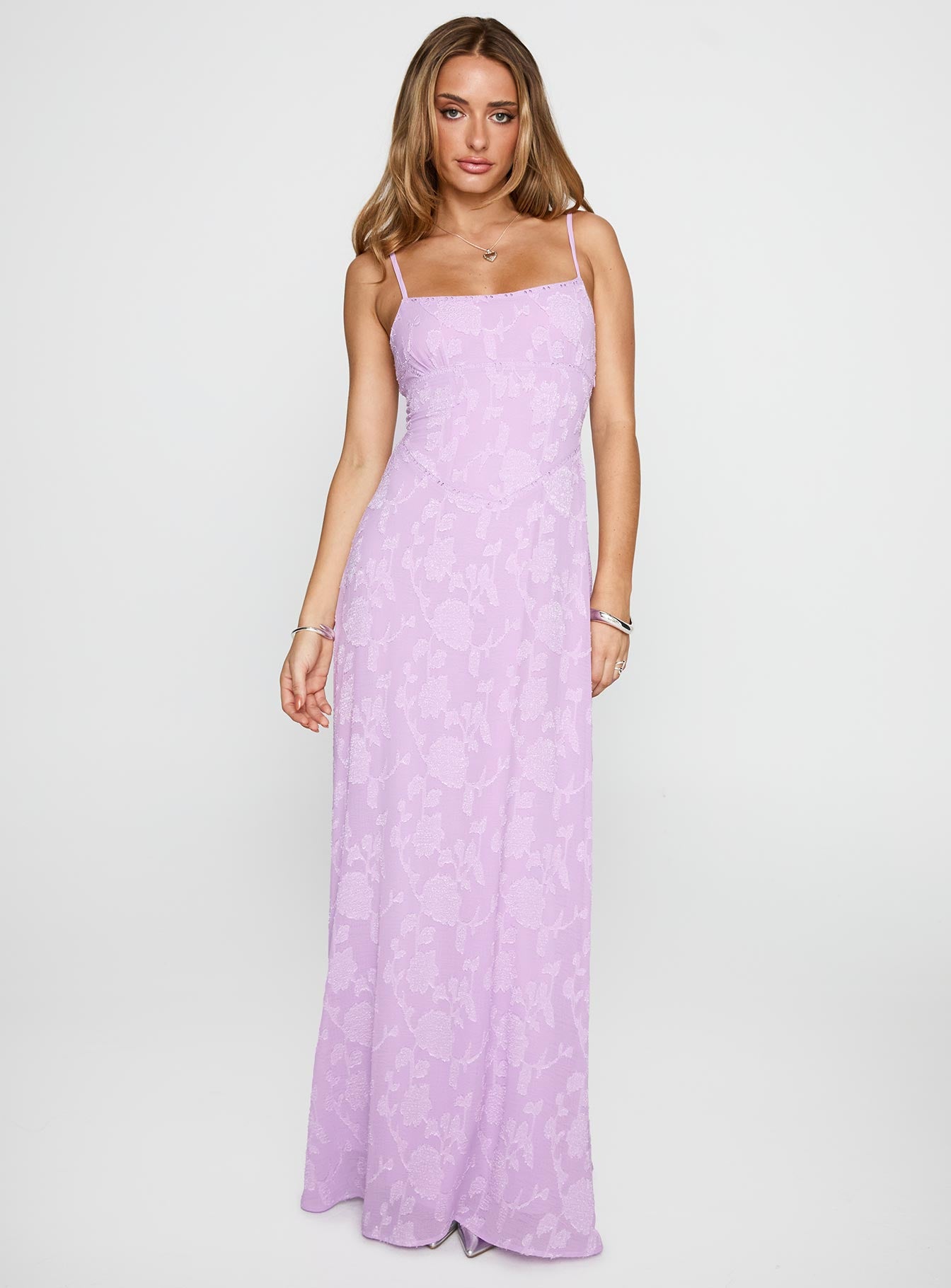 South Of France Maxi Dress Lilac、mySite、solidvoid