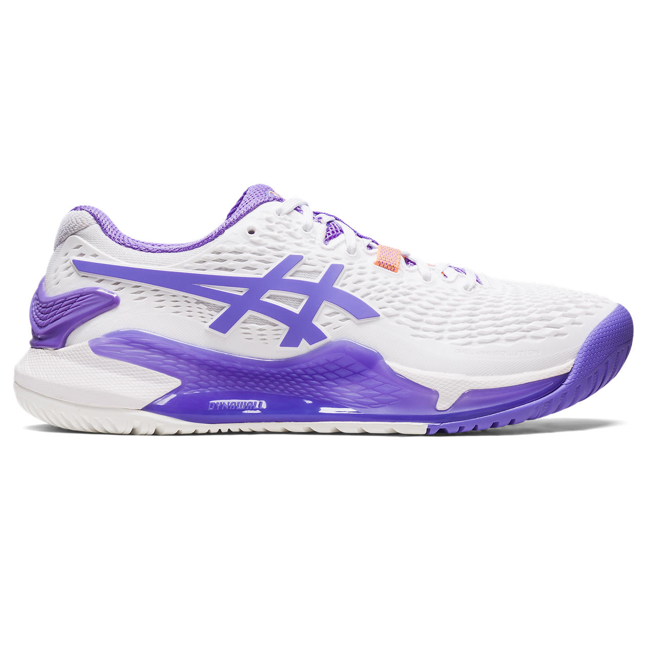 Asics Gel Resolution 9 Women's Tennis Shoe (White/Amethyst)