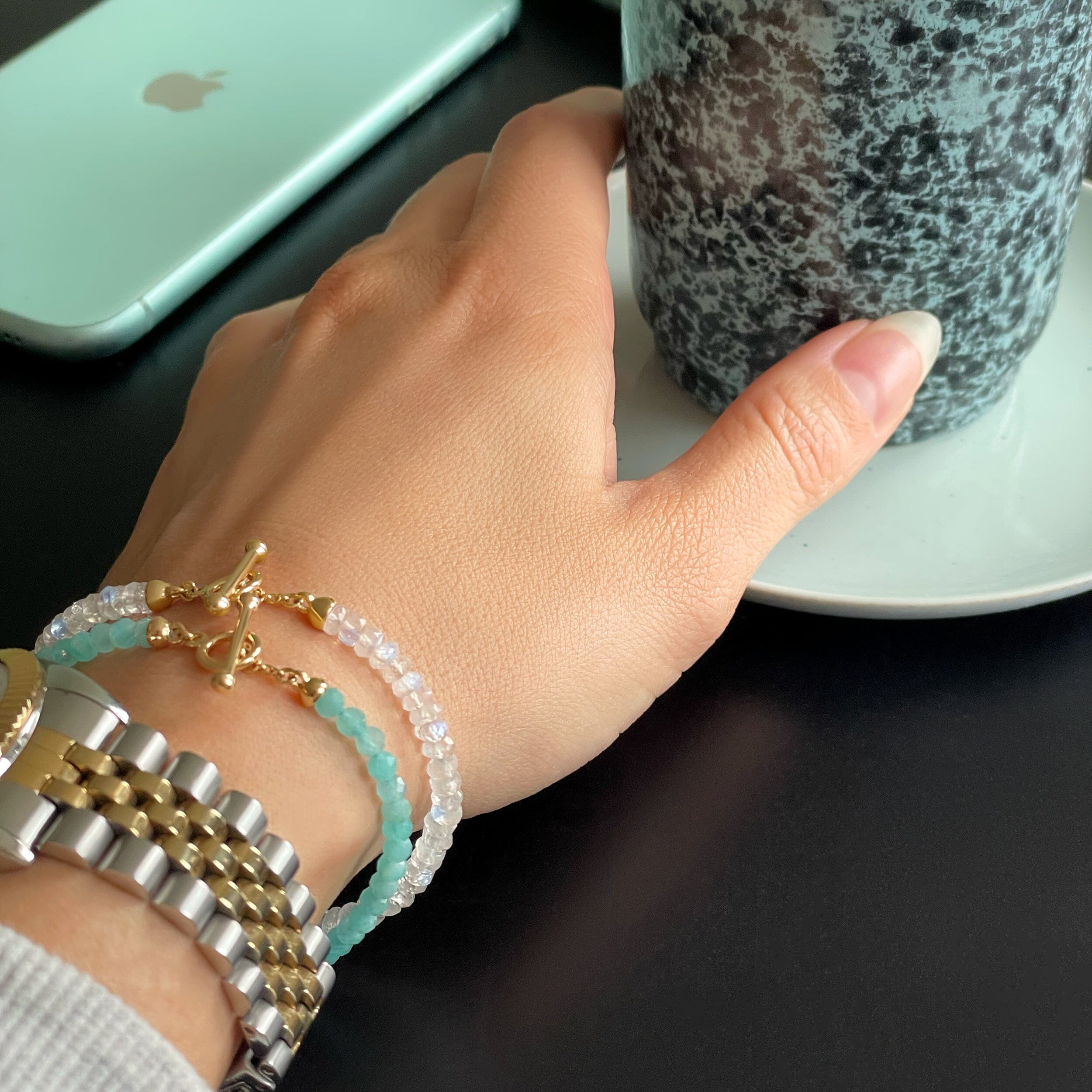 Amazonite T-Lock Beads Bracelet - Raise Your Vibrations、mySite、hinf8tx79