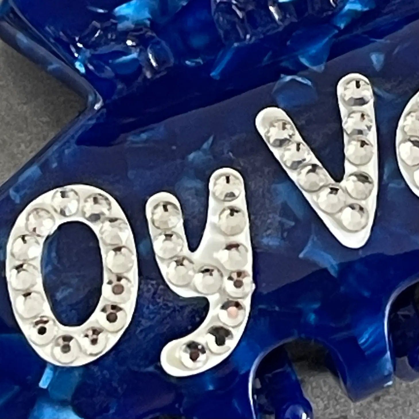 Rhinestone Oy Vey Hairclip - Blue、mySite、topwebapps