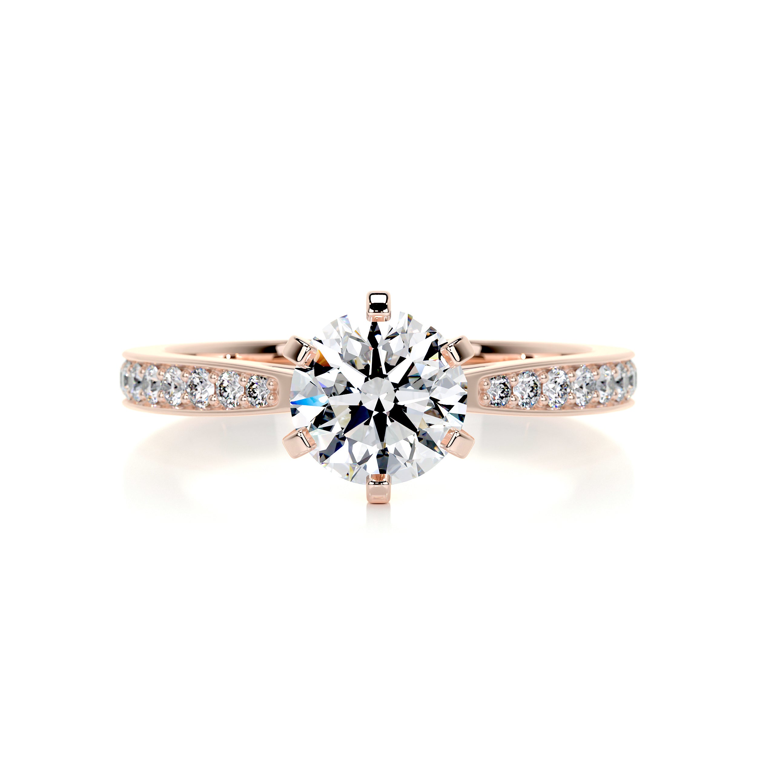 Talia Diamond Engagement Ring - 14K Rose Gold、mySite、hinf8tx79