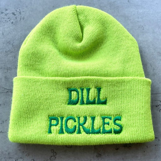 Dill Pickles Knit Beanie - Lime Green、mySite、topwebapps