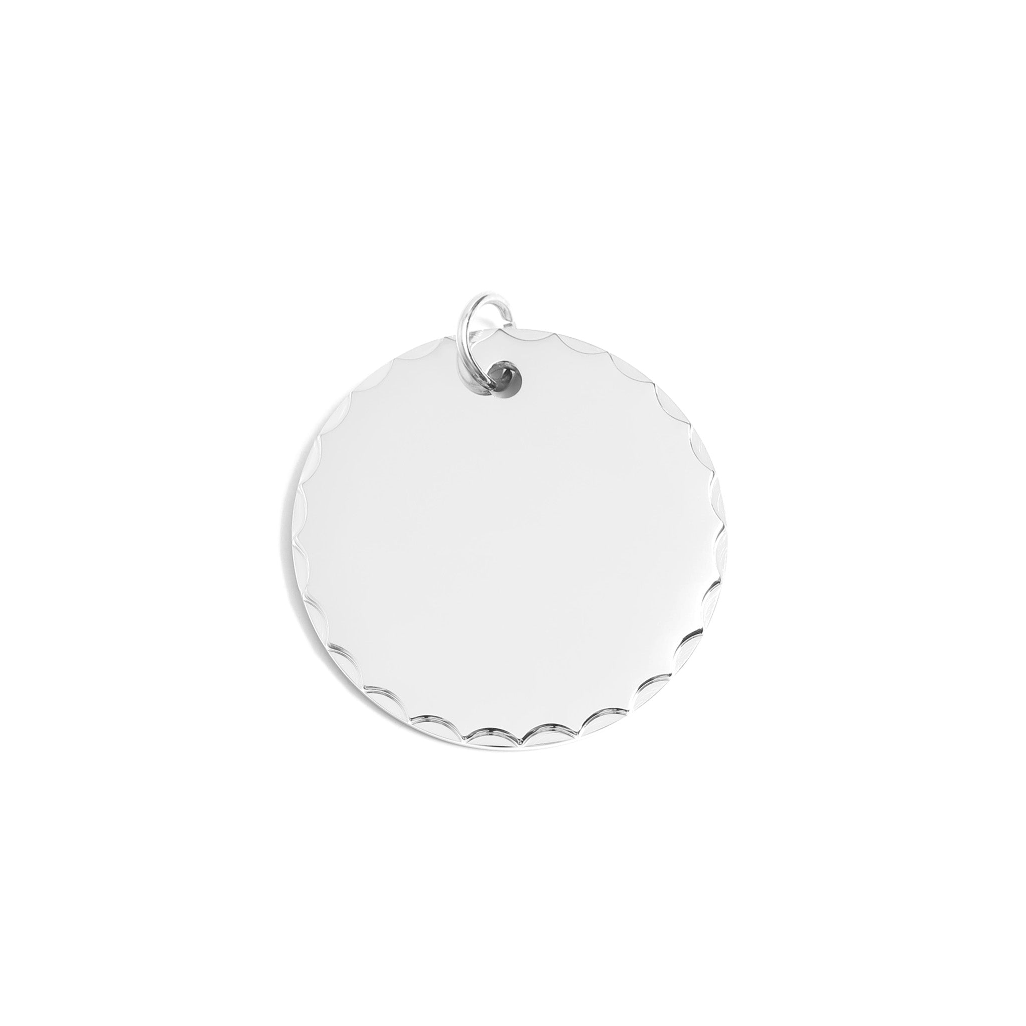 18K Gold PVD Stainless Steel Grooved Round Pendant / SBB0071、mySite、dreamappss