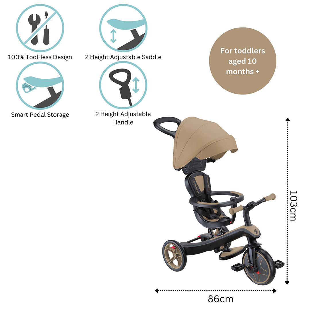  Globber Explorer 4 In 1 Trike - Sand、mySite、merchandisen