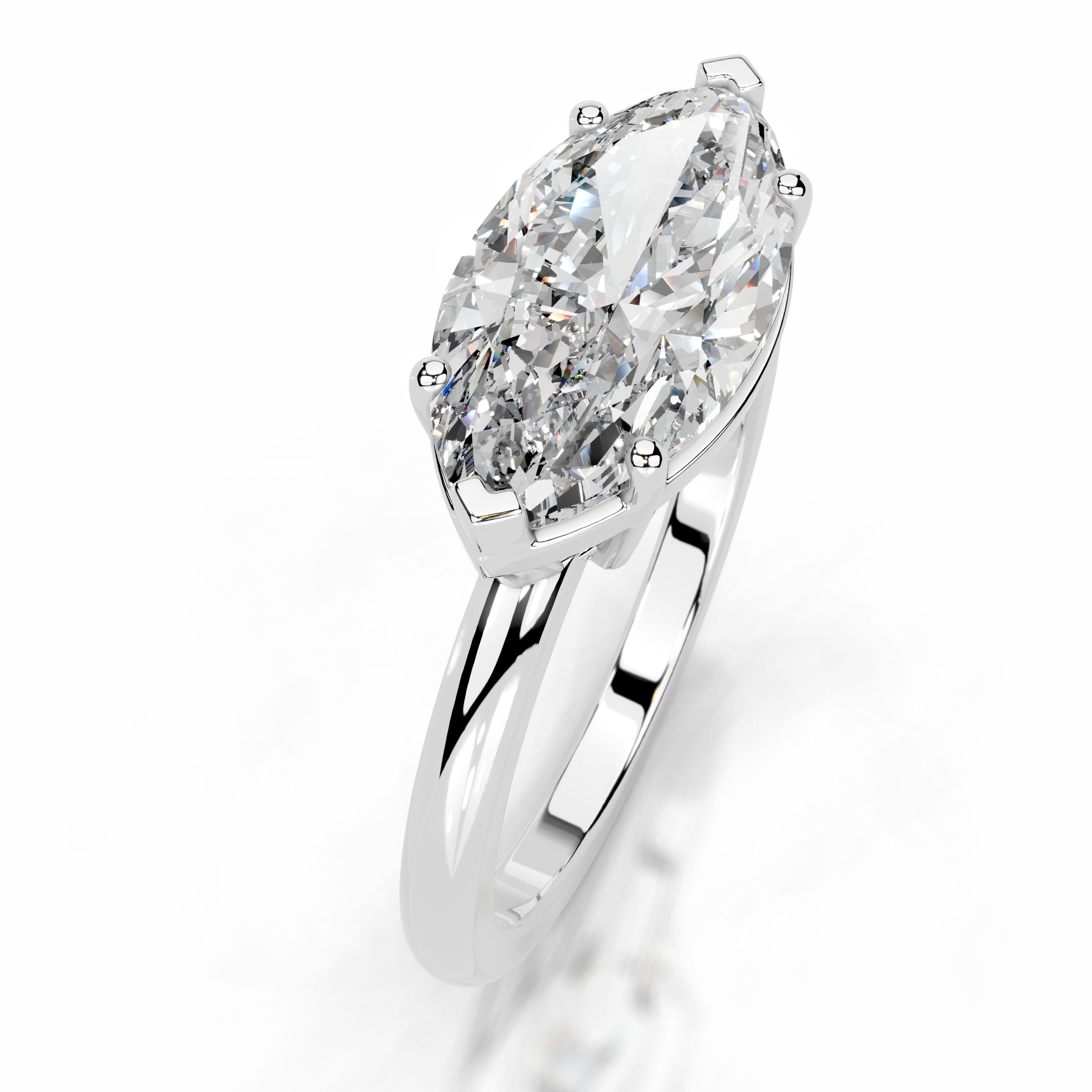 Miriam Lab Grown Diamond Ring - 18K White Gold、mySite、hinf8tx79