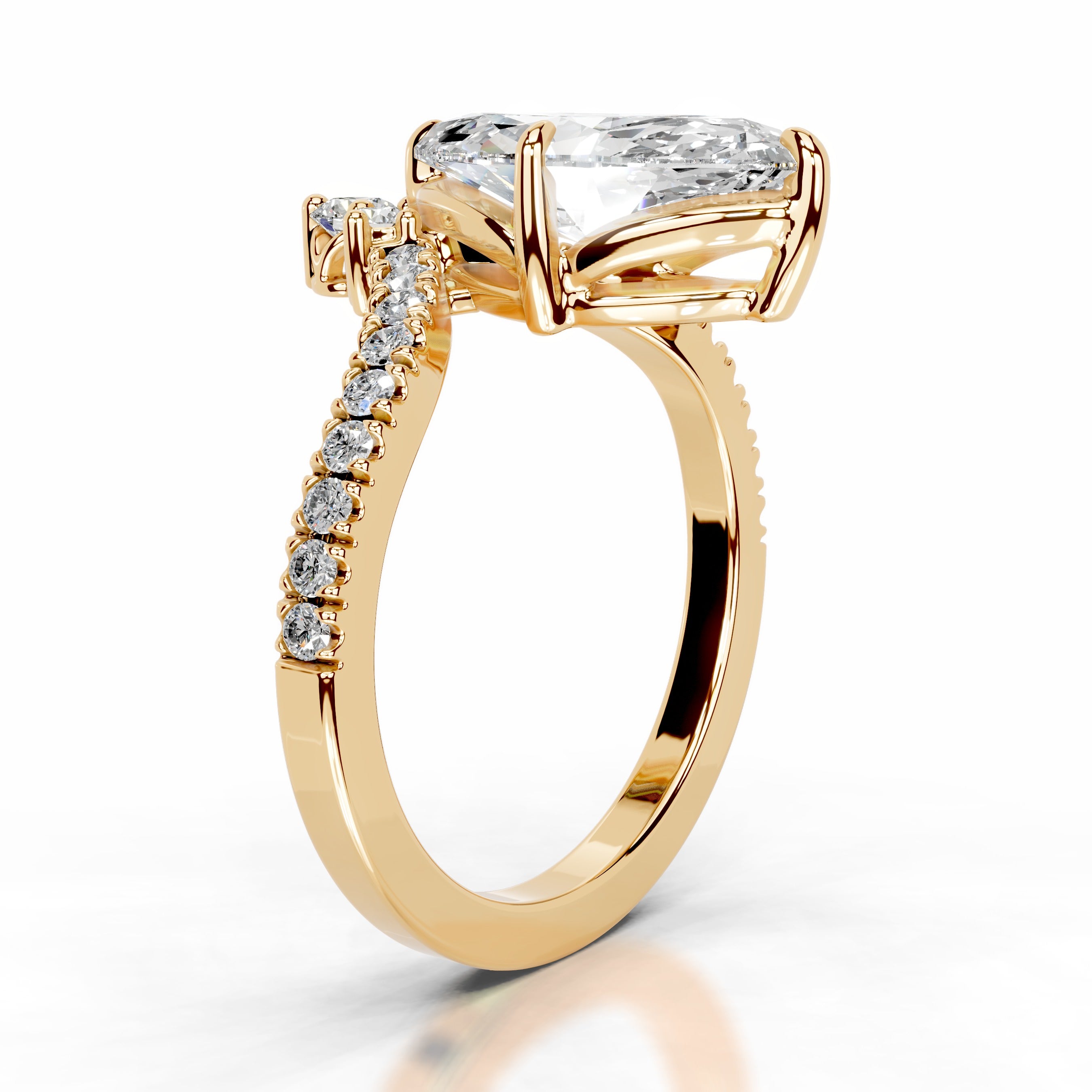 Tia Lab Grown Diamond Ring - 18K Yellow Gold、mySite、hinf8tx79