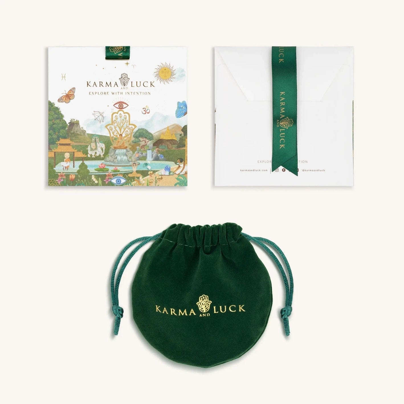 18k Gold Hamsa and Star of David Double Chain Necklace、mySite、topwebapps