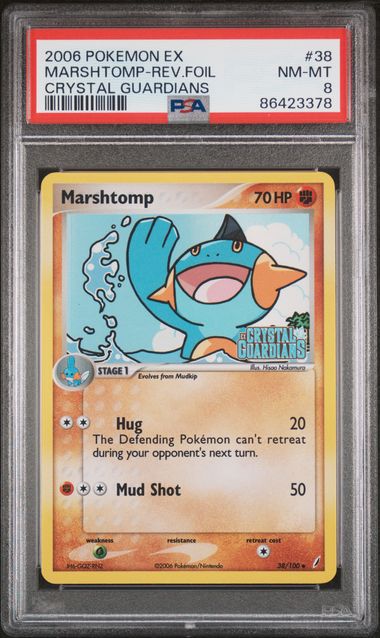 Marshtomp Reverse Holo #38 PSA 8 Crystal Guardians、mySite、waistdrama