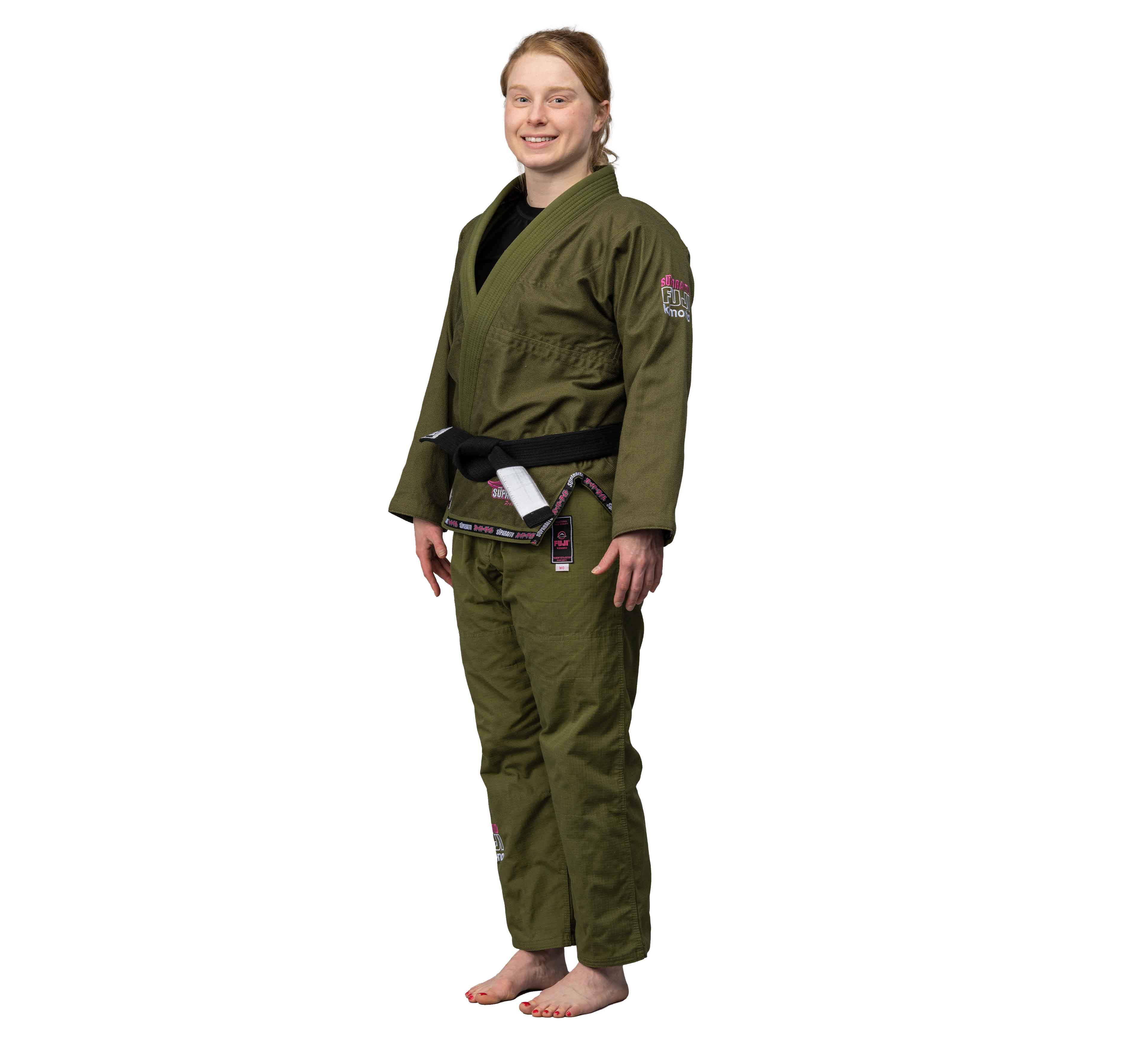 Suparaito Womens BJJ Gi Military Green and Pink、mySite、gigharbornorthrealestate