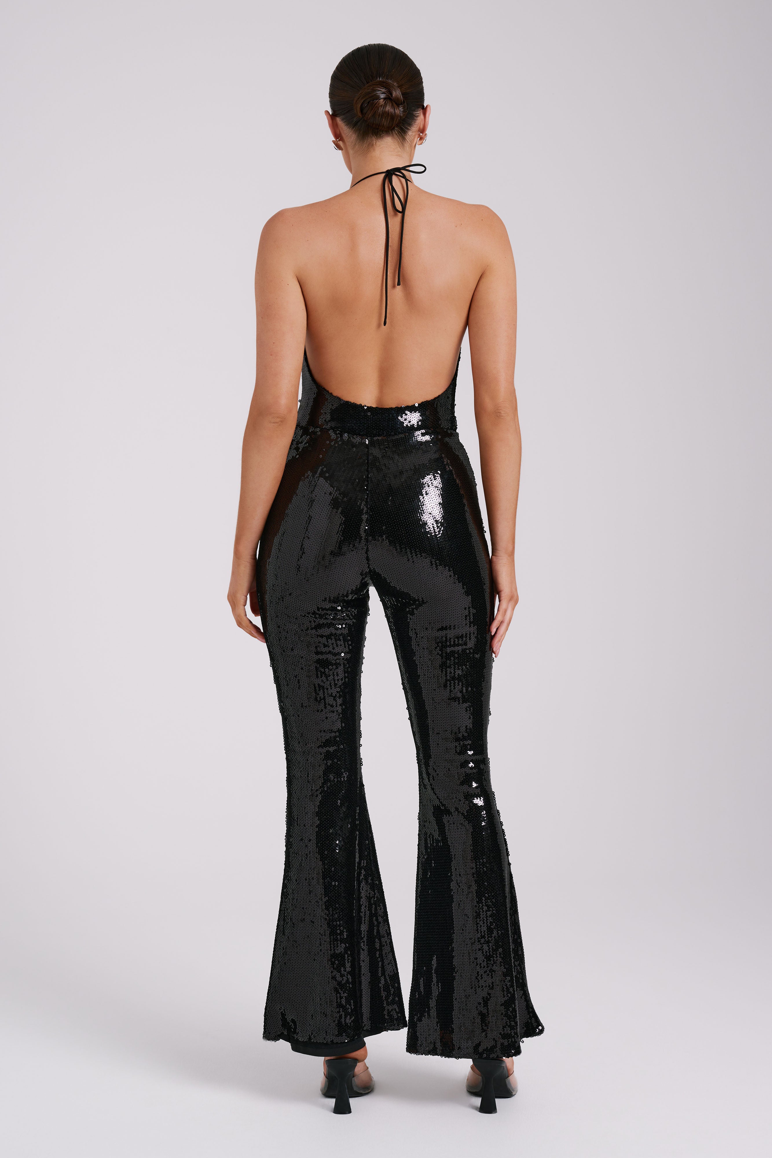 Wilma Wide Leg Sequin Pants - Black、mySite、solidvoid