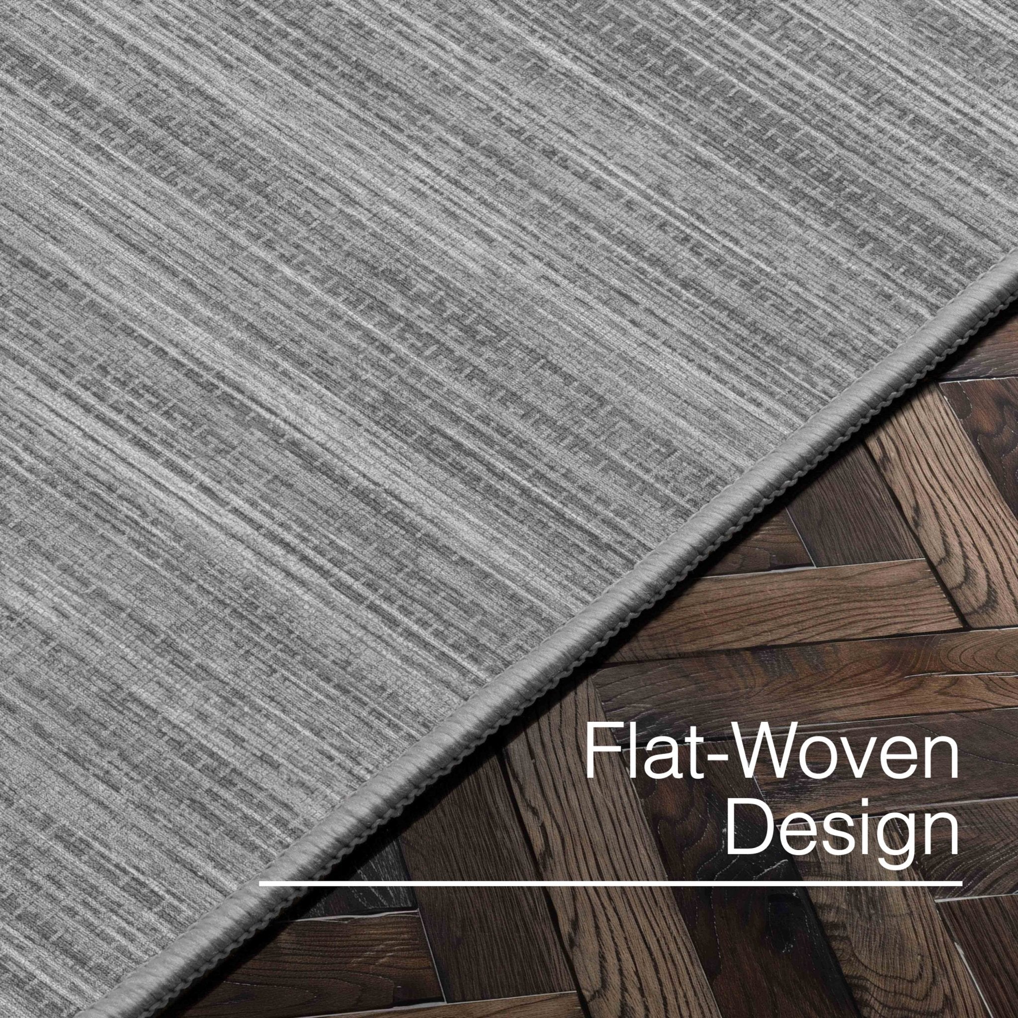 Edwin Custom Rug - Monochrome Striation , Flat Pile, Easy Clean, Customizable for Your Space、mySite、gigharbornorthrealestate