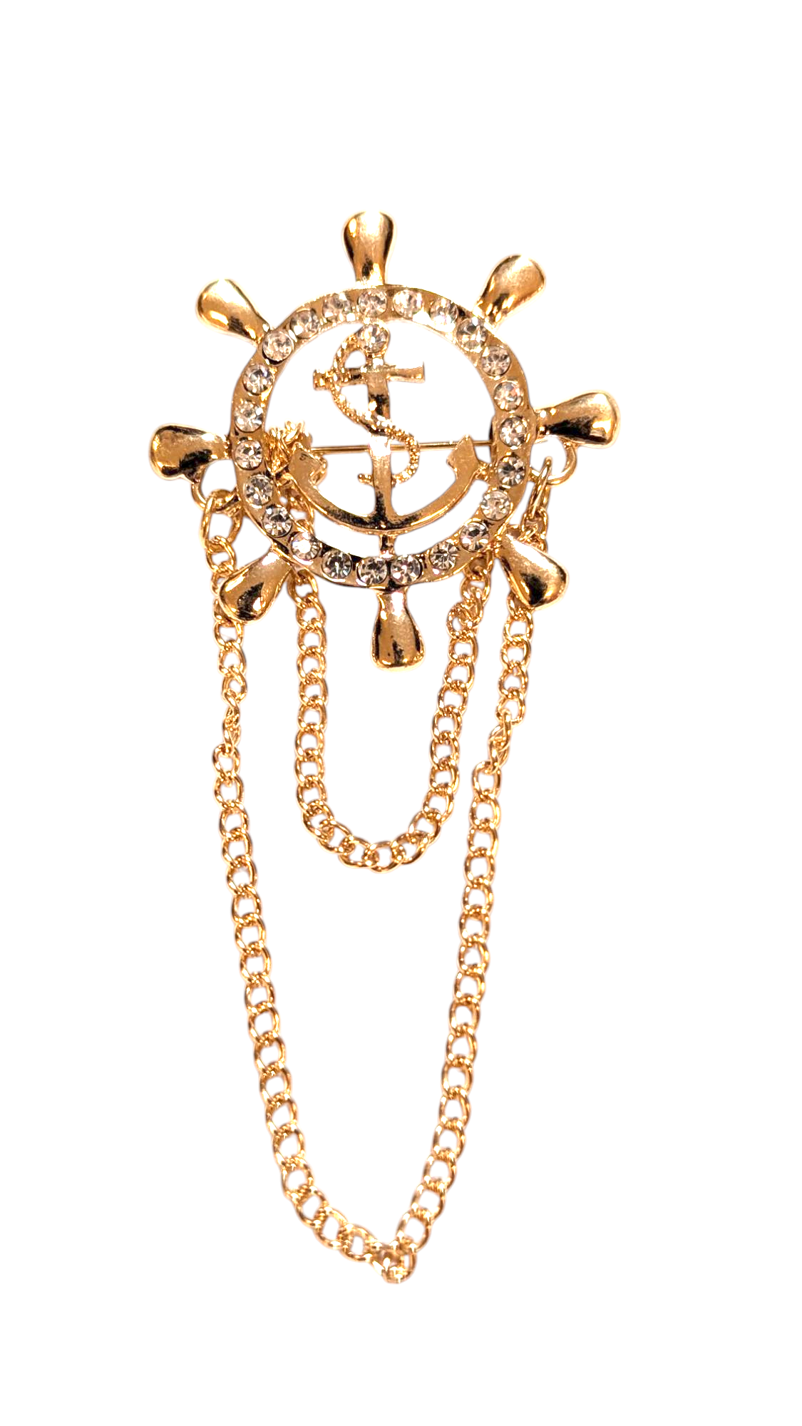 Dupsie's Golden Ankof Helm bordered Anchor vintage Lapel brooch Pin DPLPHBA2、mySite、solidvoid