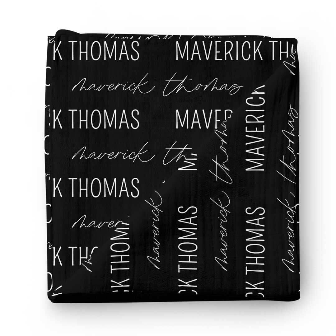  Personalized Black Baby Name Swaddle Blanket、mySite、layawaytickets