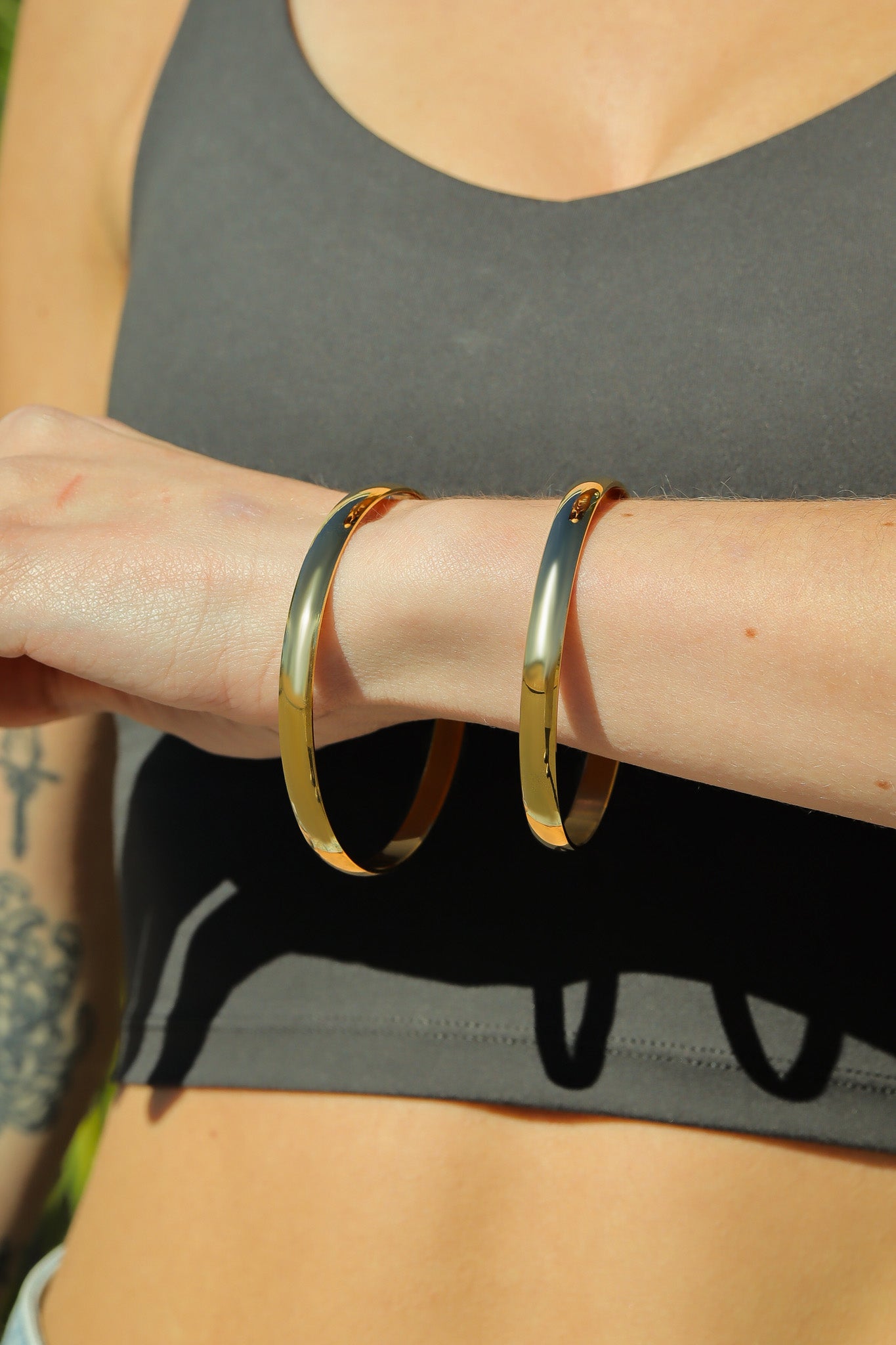 18K Gold PVD Coated Engravable Stainless Steel Bangle / BRJ9007、mySite、dreamappss