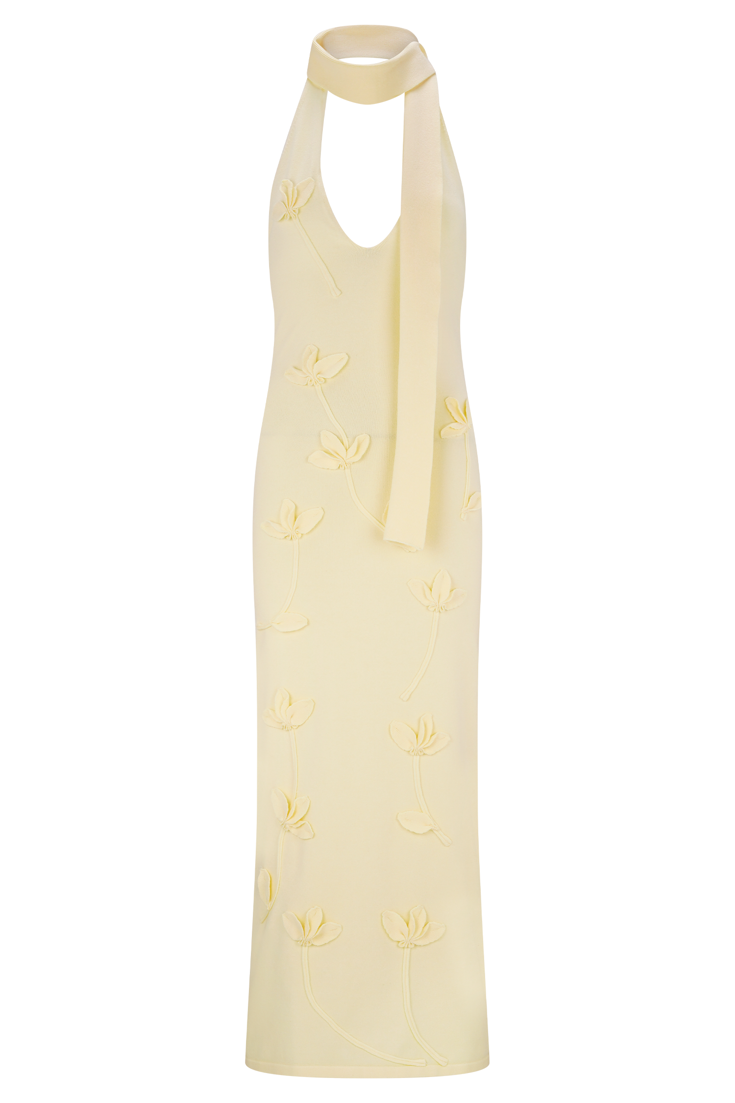 Wynn Floral Knit Midi Dress - Lemon、mySite、solidvoid